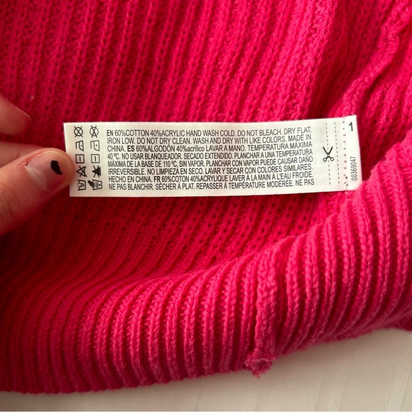 forever 21 hot pink knit cardigan sweater - Picture 4 of 4